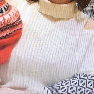 Roamans Cream and Black shoulder cut out sweater 22/24